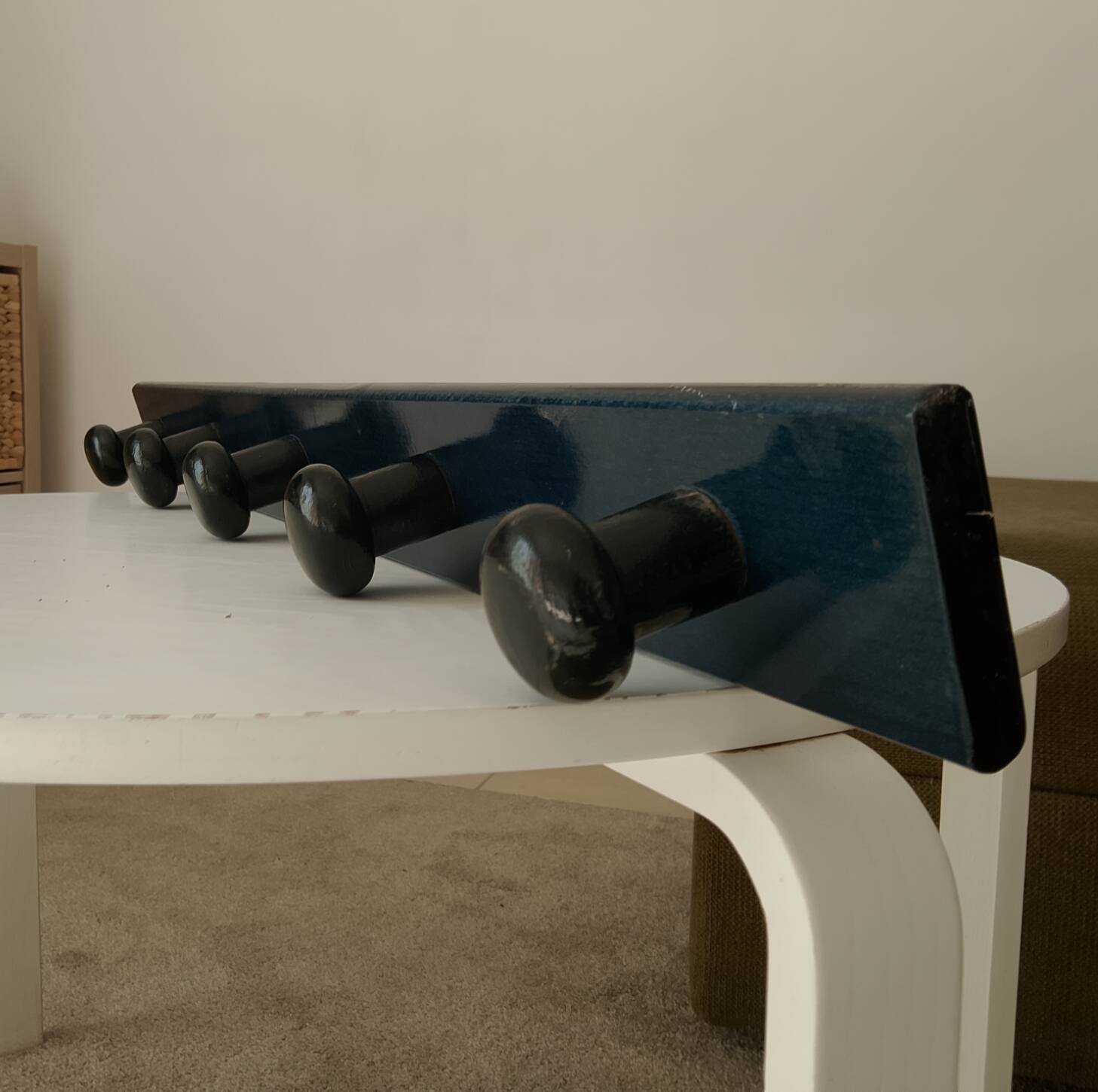 Vintage 1960s wall coat rack