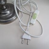 Paire de lampes de table argentées – XX ème