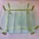 Table Basse en verre et structure dorée Romeo Rega 1970