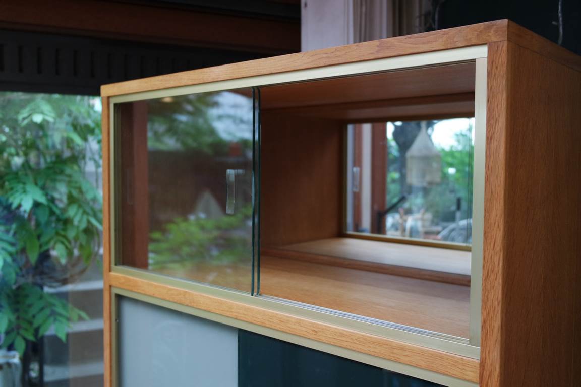 Two-coloured showcase bookcase