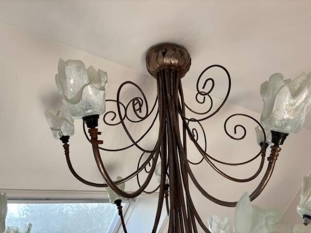 Wrought iron chandelier
