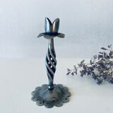 Iron flower candle holder