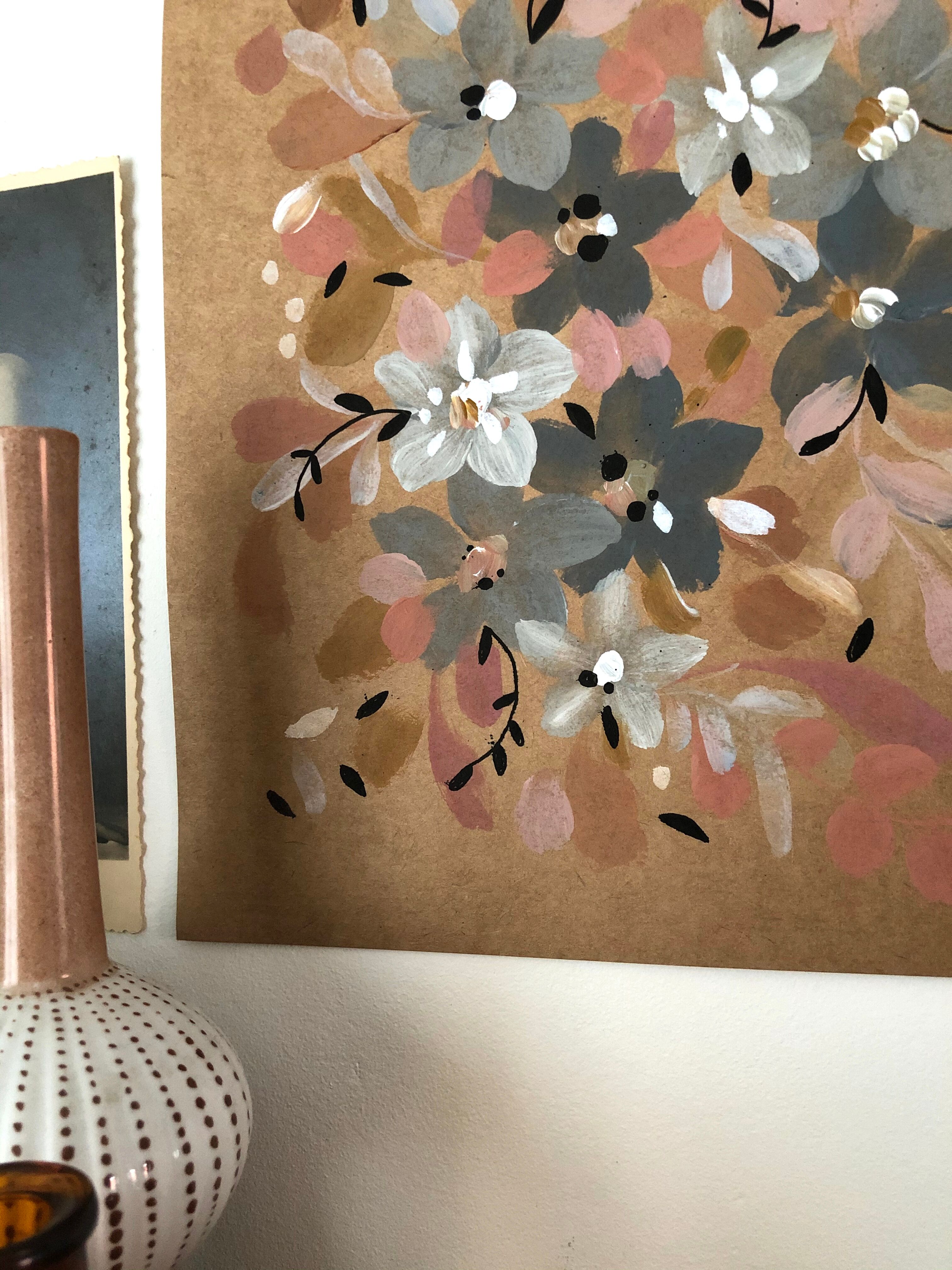 Peinture A4 Fleurs de l’aube