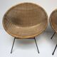Paire de fauteuils satellite vintage