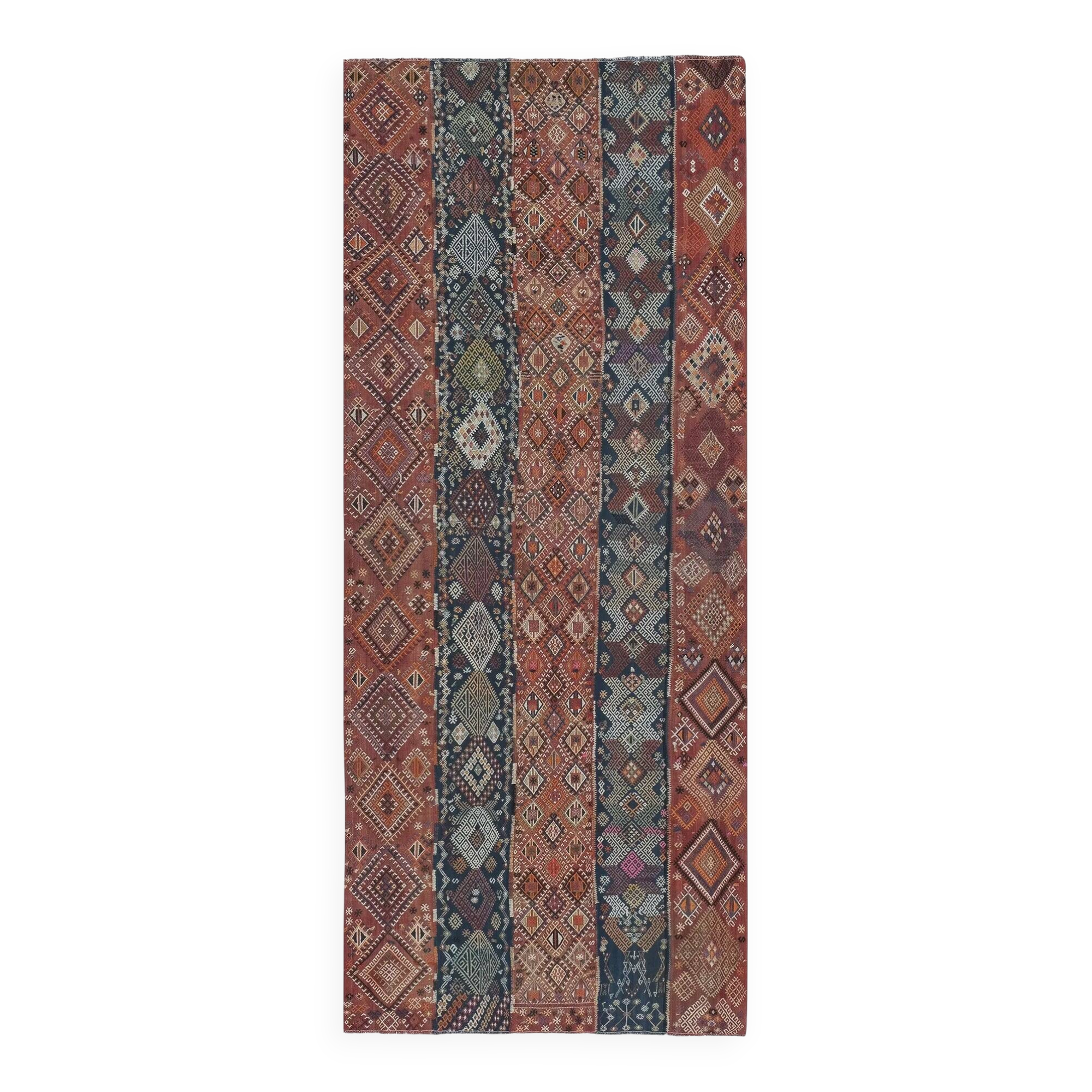 Vintage Turkish kilim handwoven 156x377 cm