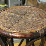 Rattan side table