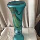 Vase en pâte de verre a decor d'iris