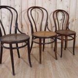 Set of six bistro chairs n°18 Thonet