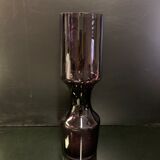 Vase en verre double gourde design 1960