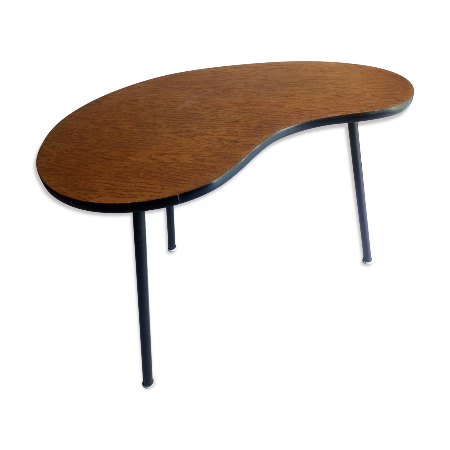 Scandinavian side table shaped bean with three feet