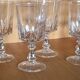 6 verres à pied en cristal sonore taillé – années 70