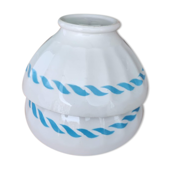 Lot of two bowls with blue graphics