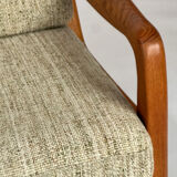 Canapé-lit en teck danois par Juul Kristensen, design vintage