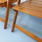 Vintage garden furniture set consisting of a table with extensions and 4 armchairs