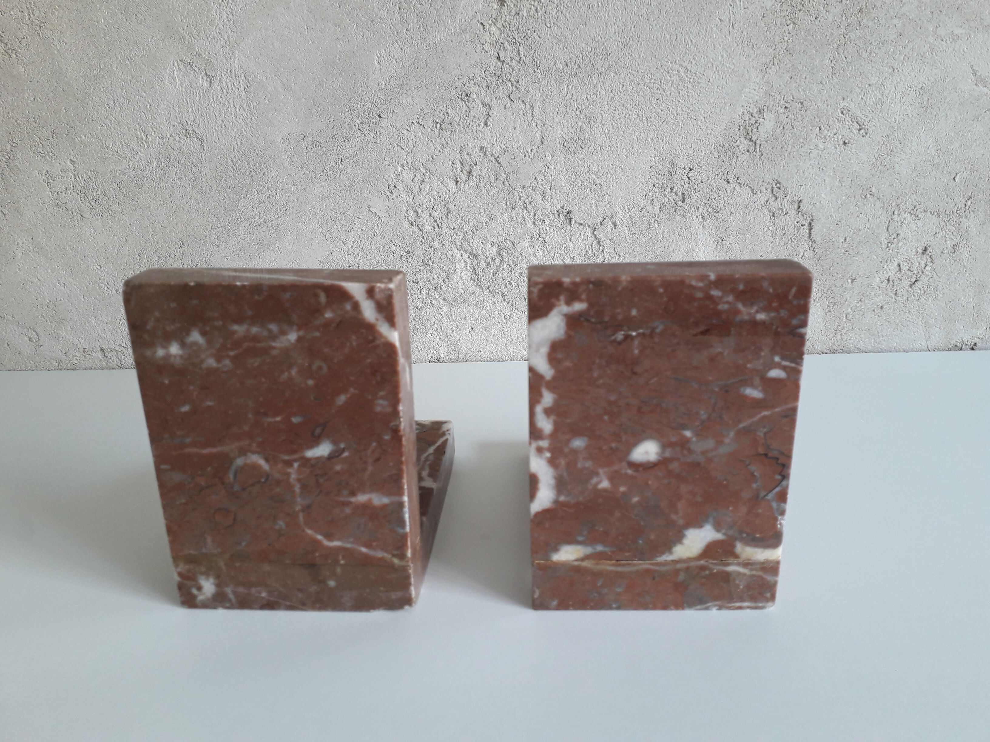 Pair of antique marble bookends