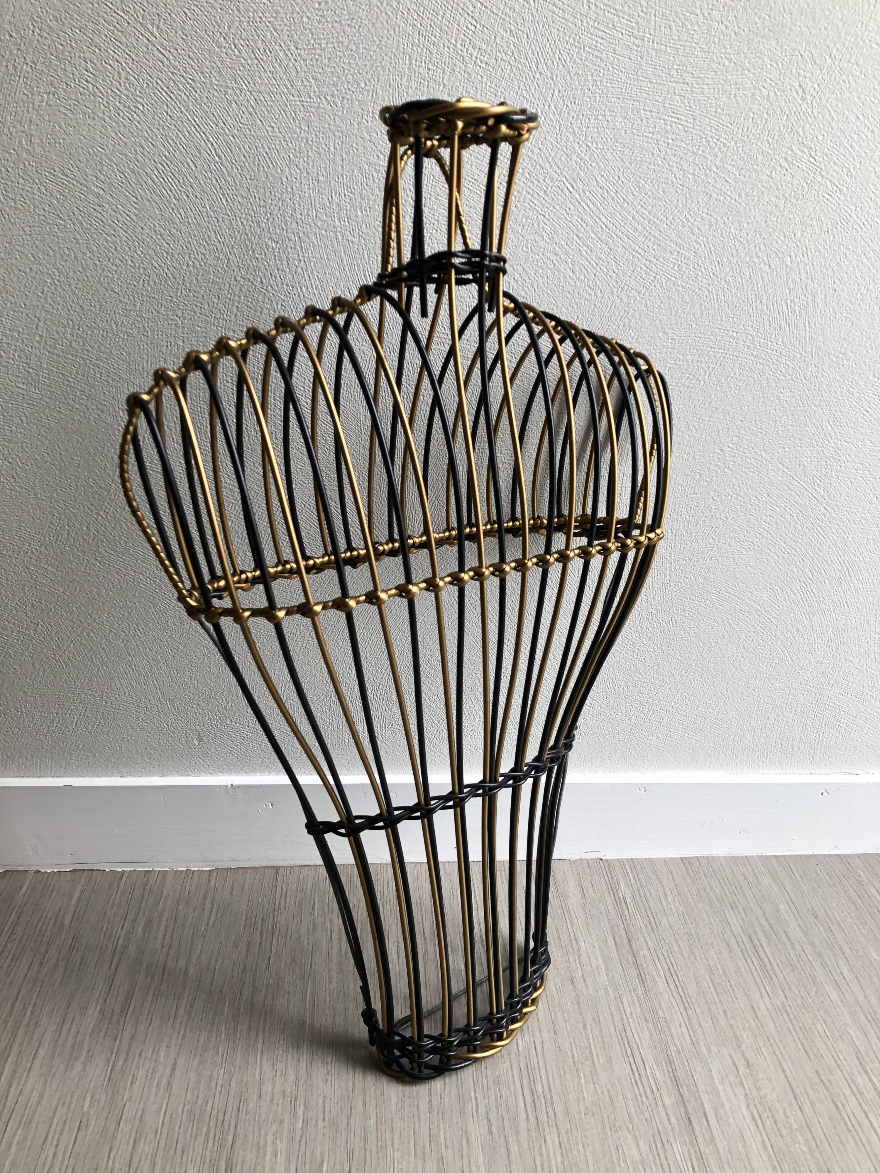 Rattan bust mannequin