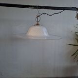 Xxl white swirl ceiling lamp murano vintage
