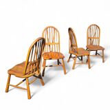 4 x Welsh stick back chairs
