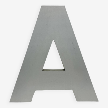 Large Vintage Grey Iron Facade Letter A , 1970s