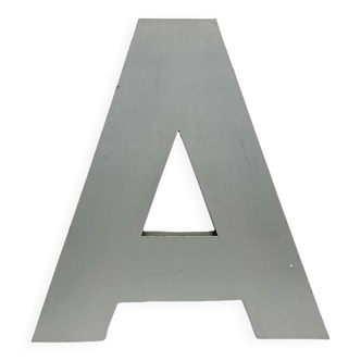 Large Vintage Grey Iron Facade Letter A , 1970s