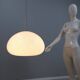 Vintage Black & White pendant glass lamp, Flos 1965