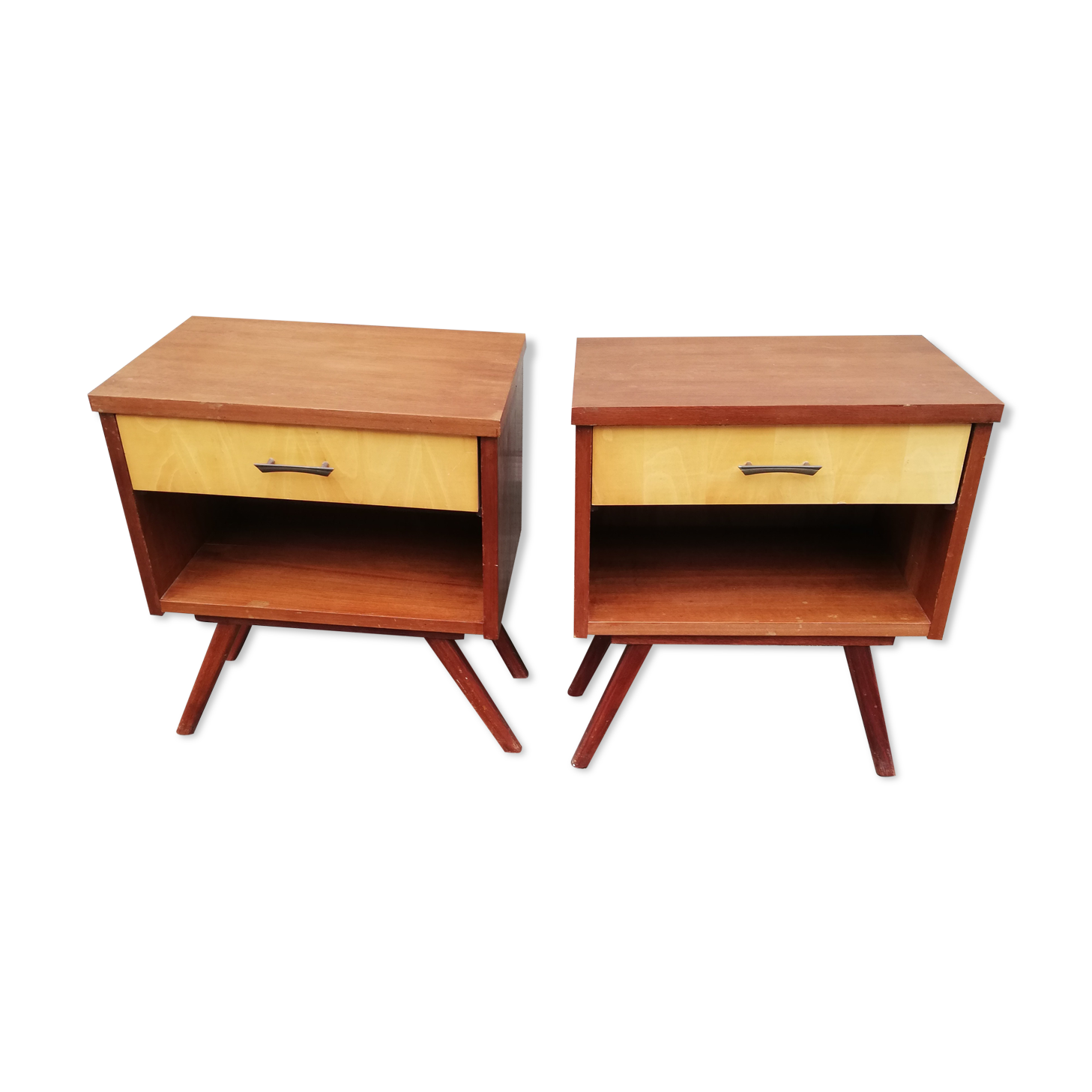 Pair of vintage bedsides 1 drawer