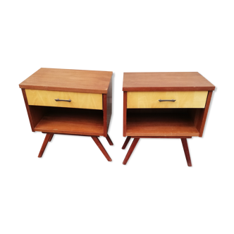 Pair of vintage bedsides 1 drawer