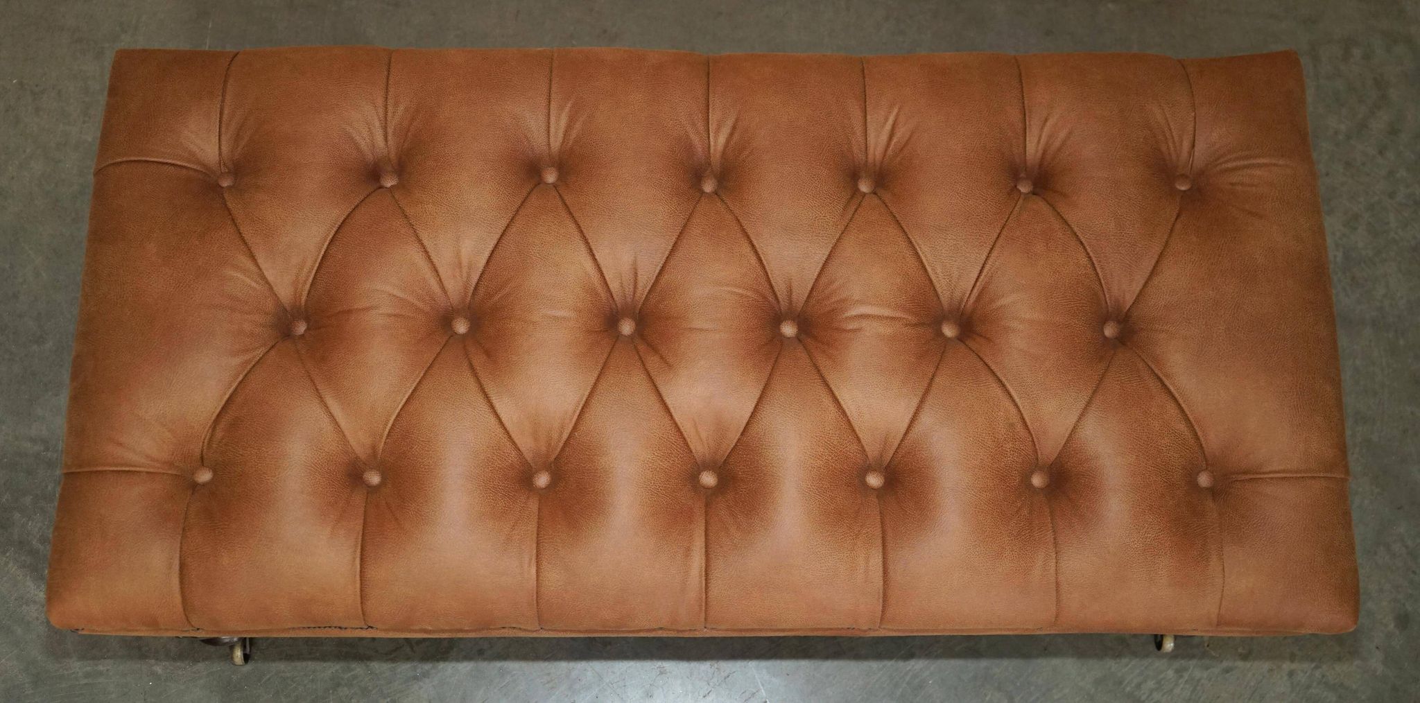 Chesterfield XXL leather sofa hand-dyed