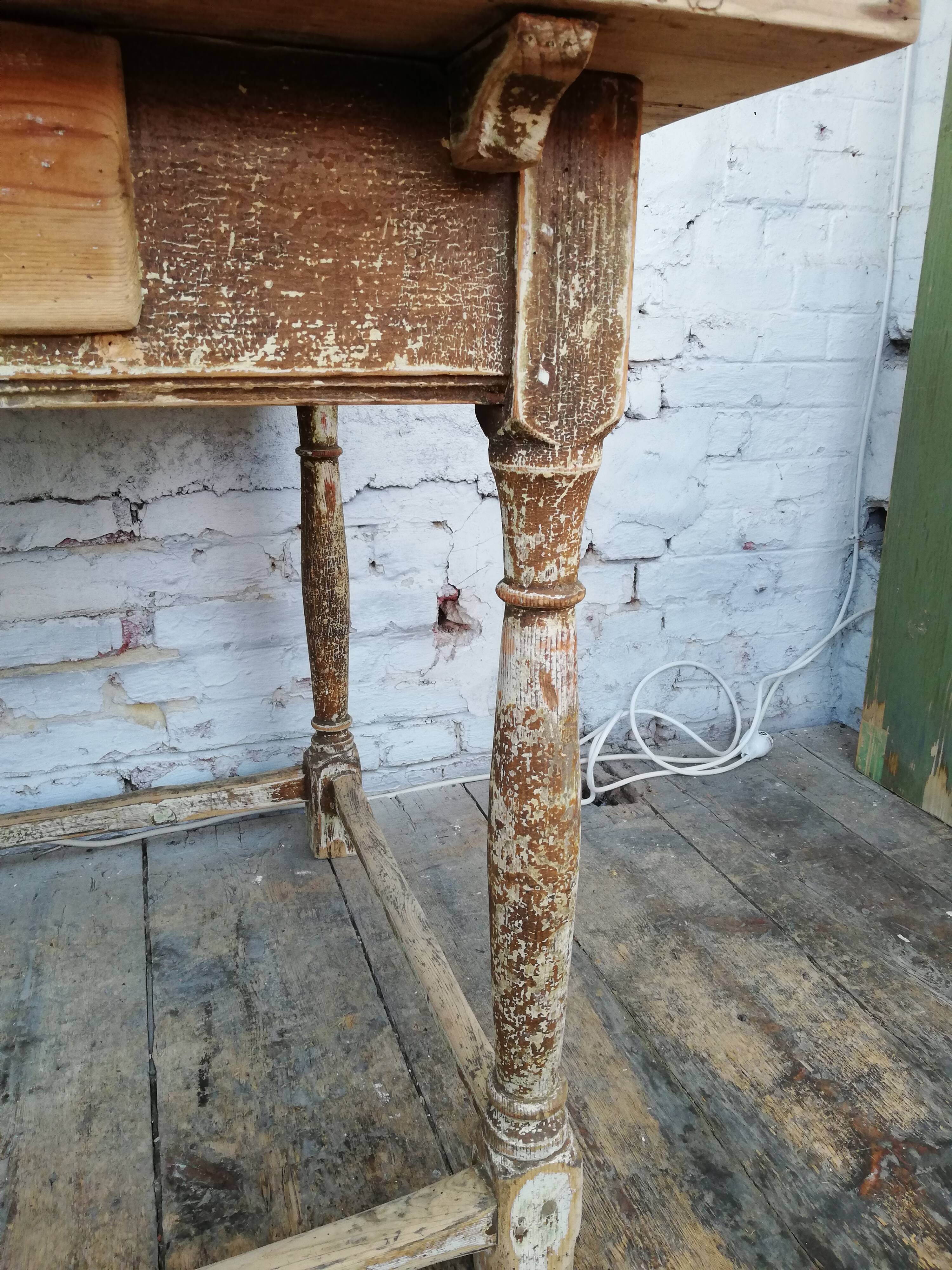 Square farmhouse table, vintage