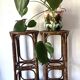 Vintage rattan bar stools or plant holder