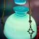 Ancienne suspension bronze et opaline