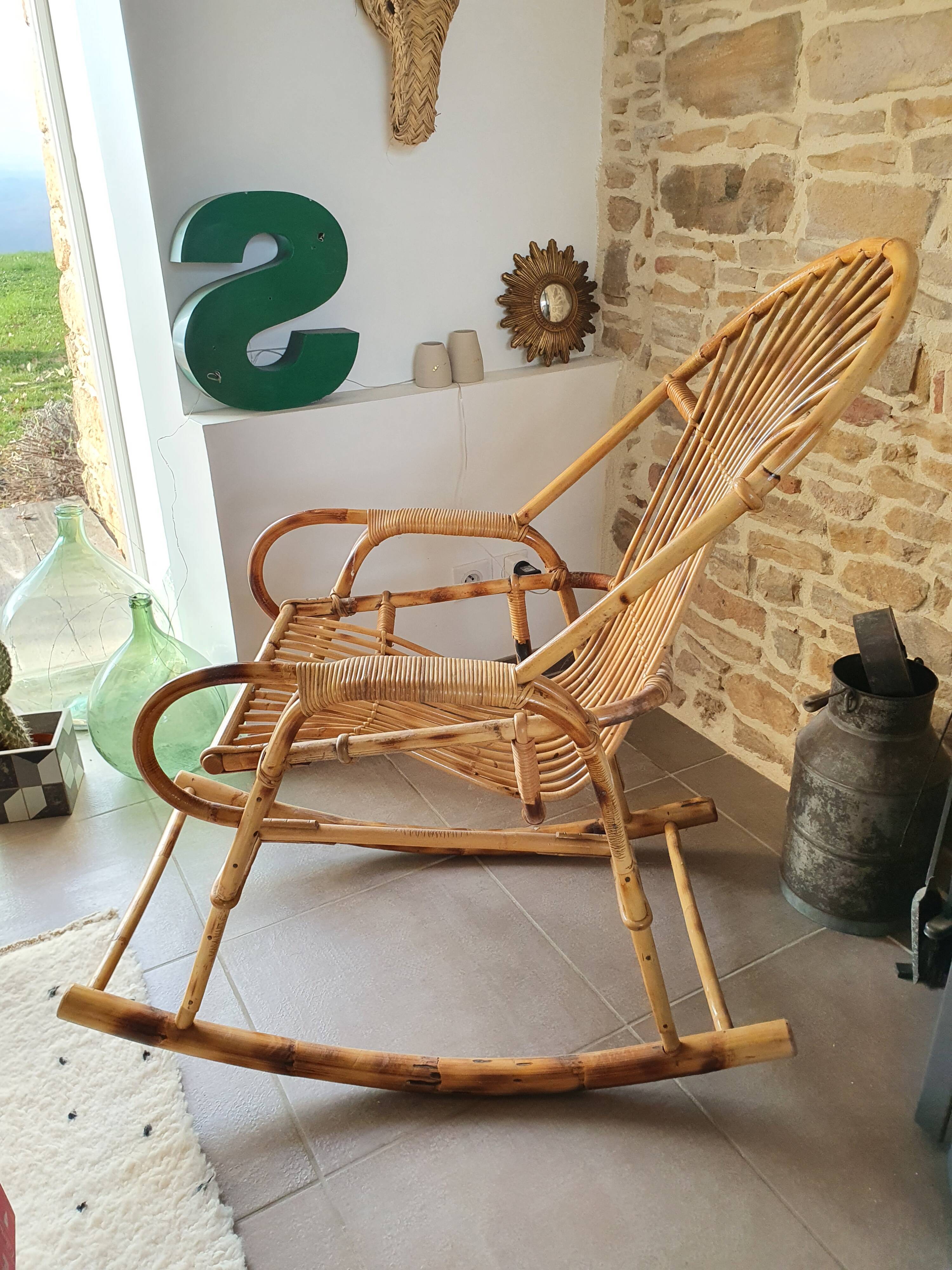 Rattan rocking chair