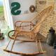 Rocking chair en rotin