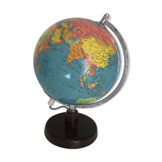 Earth Globe of Ràth ex-GDR vintage glass 1977 - 32 cm