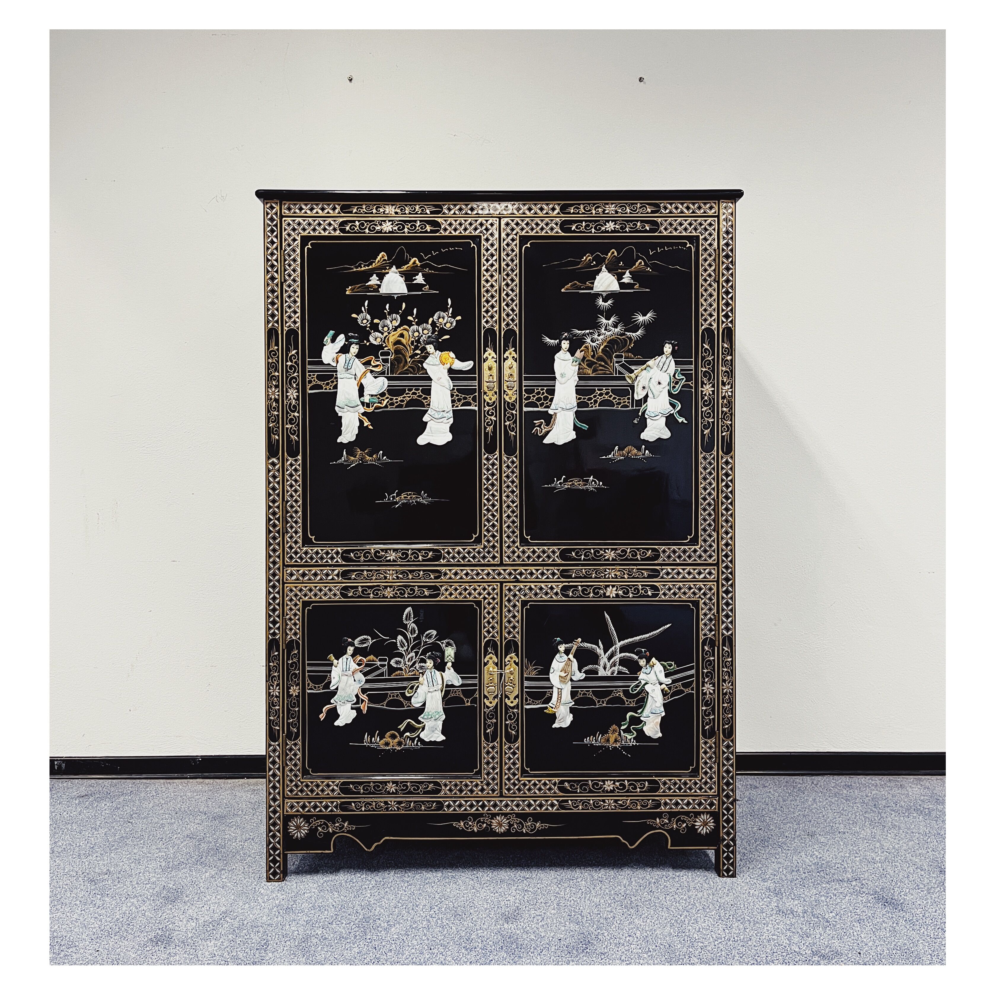 Chinese closet with stone