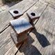 Wooden Brutalist candle holders