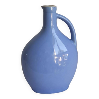 Blue ceramic liquor bottle