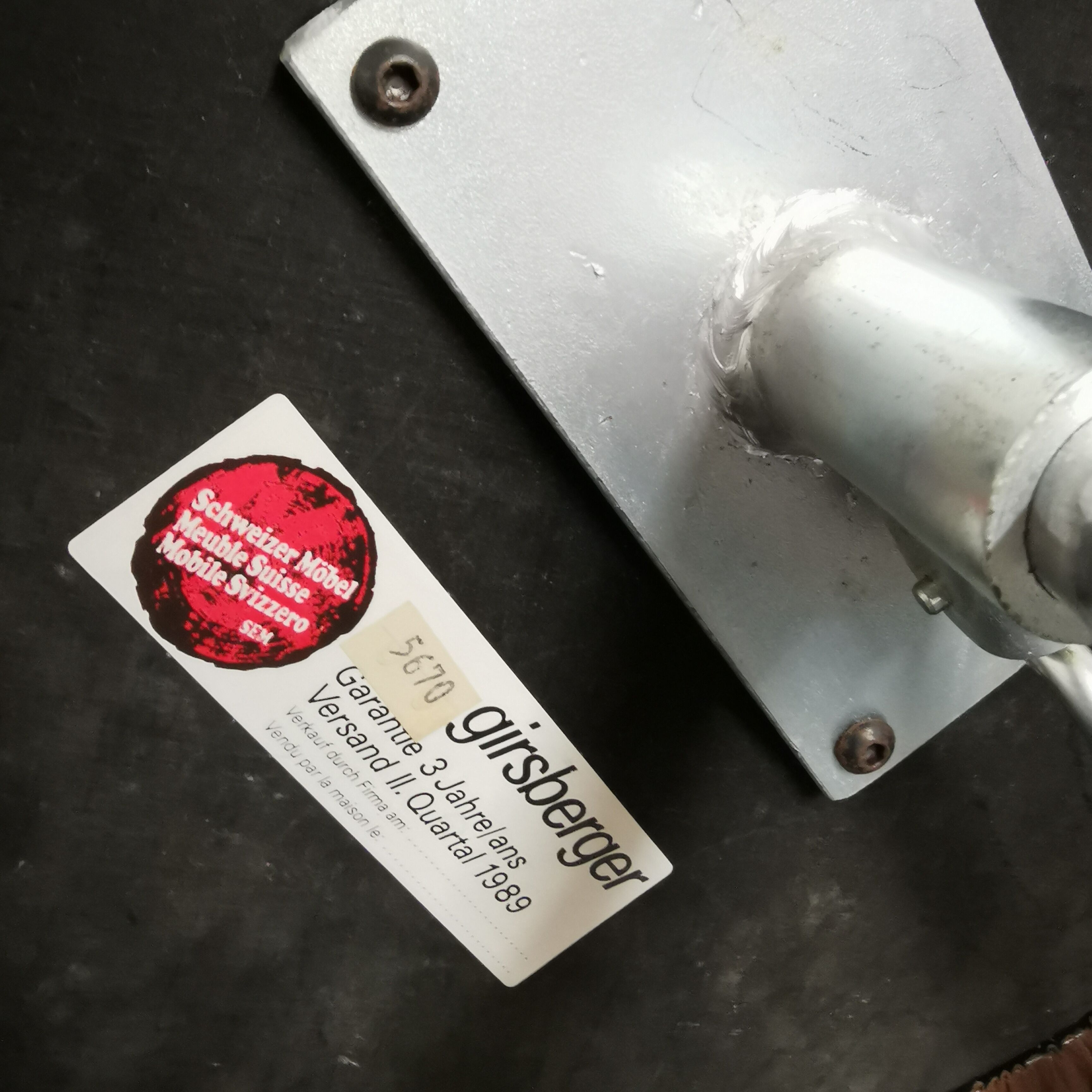 Roller stool, Girsberger, 1980