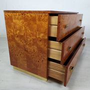 Vintage drawer chest in amboyna burl, 1970s