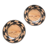 2 Plates 16 cm Legno Taitu Milano Vintage