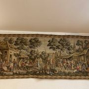 Tapestry of the Gobelins, village festival scene, perfect condition.