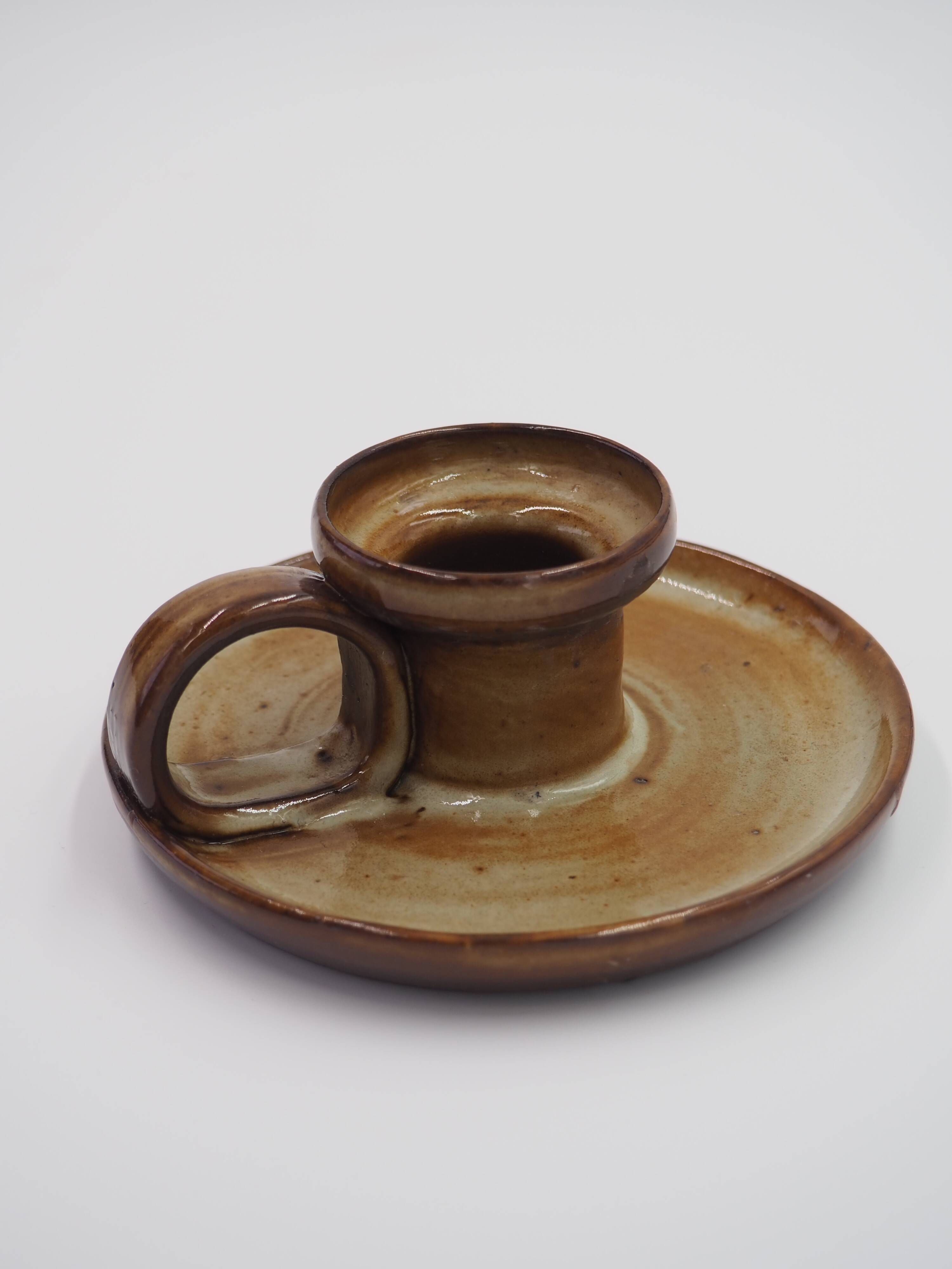 Stoneware candle holder