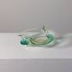Vintage mid-century artisanal glass catchall.