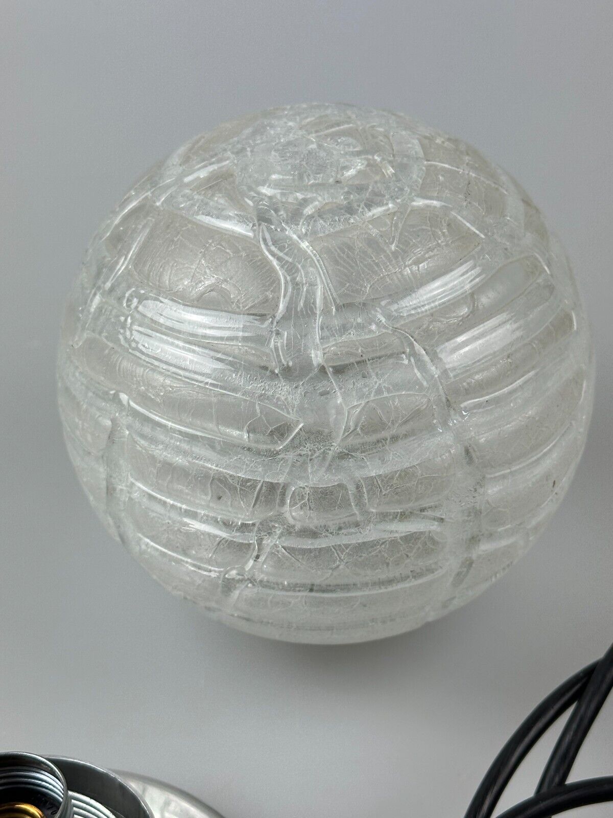 60s 70s table lamp bedside lamp chrome Doria glass space age design