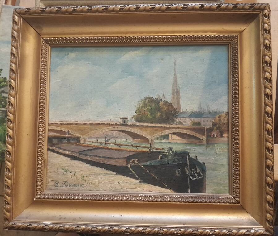 Tableau Péniche sur la Seine