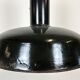 Industrial Black Enamel Factory Pendant Lamp with Iron Top, 1950s
