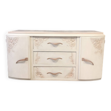 Commode Art Déco pied moustache  relookée