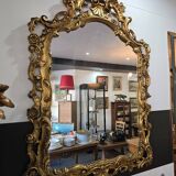 Large golden rockery mirror