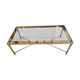Brass and smoked glass coffee table