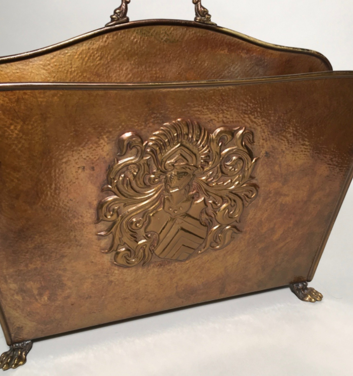 Magazine rack brass vintage